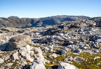 Mountains in the south of Norway on a sunny day.