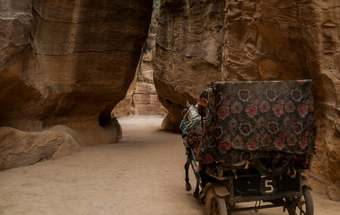 Obraz premium Travelling to Petra in Jordan
