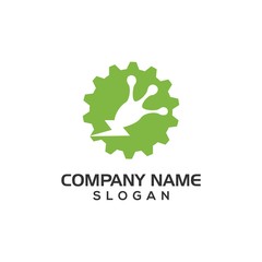 Abstract frog for mechanical service logo template © Jagat Kreasi