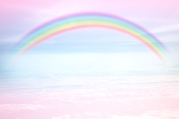 rainbow in cloudy sky