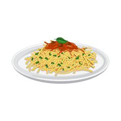 Isolated object of pasta and carbohydrate logo. Collection of pasta and macaroni stock vector illustration.