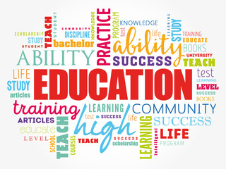 EDUCATION word cloud collage, concept background
