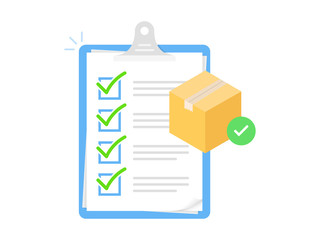 Delivery clipboard Check List Box OK Illustration Vector Icon