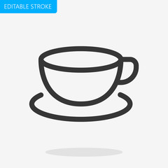 Coffee Cup Icon Editable Stroke. Pixel Perfect Vector Icon