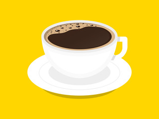 Cup of Coffee. Vector Illustration. Flat Style
