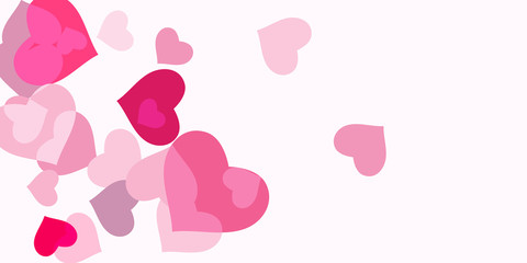 Pink heart confetti