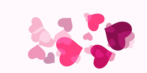 Pink heart confetti