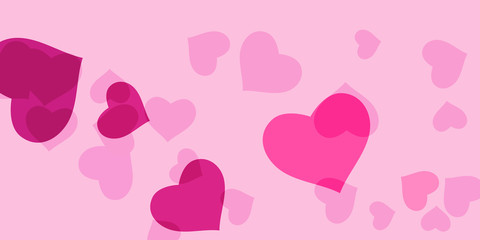Pink heart confetti