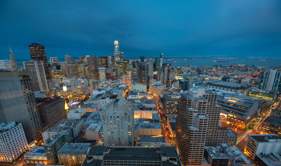 Obraz premium San Francisco Skyline at Sunrise, California, USA