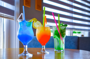 cocktail blue green orange