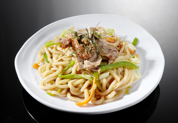 Delicious Japanese cuisine, fried udon noodles