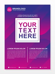 Modern brochure design with purple gradation color 
