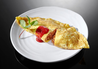 Delicious Japanese food, omelet