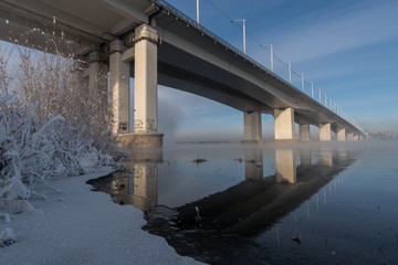 Academic bridge over Angara, Irkutsk