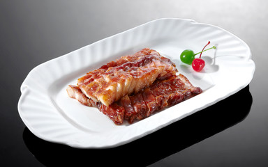 Delicious Chinese food, pork roast