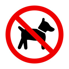 znak zakaz wprowadzania psów