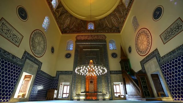 Bursa Ottoman Yesil Turbe Mosque Interior 4