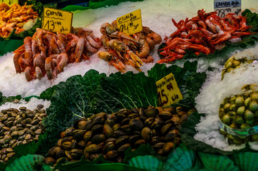 Meeresfrüchte im Mercat de la Boqueria