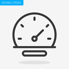 Gauge Icon Editable Stroke. Pixel Perfect. - Vector