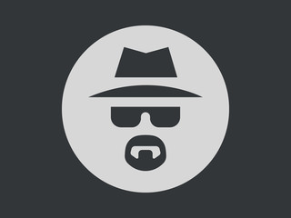 Incognito Icon Vector Illustration. Browse in private Laptop