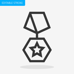 Medal icon Pixel Perfect Editable Stroke Vector