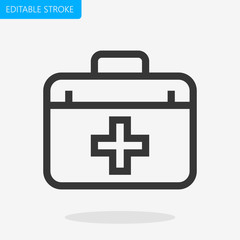 Obraz premium Medical Kit Icon Editable Stroke. Pixel Perfect Vector Icon