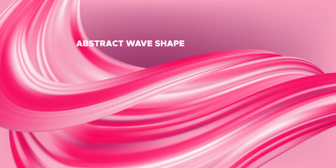 Pink Abstract 3d Liquid Shape.