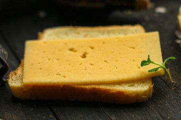 cheese, sandwich, mint, bread (delicious snack). Top. Food background