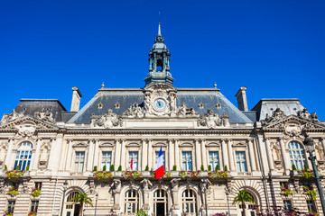 Fototapeta na wymiar Town hall in Tours, France