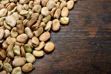 beans on a wooden table