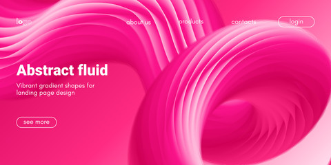 Abstract Fluid Background for Landing Page.