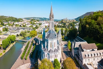 Foto op Canvas Sanctuary Our Lady Church, Lourdes © saiko3p
