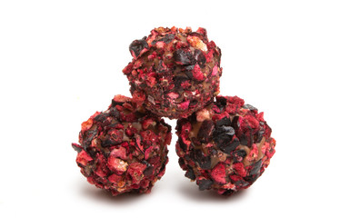 chocolate truffles isolated