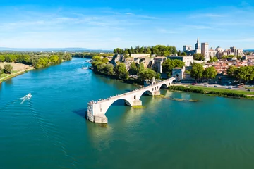 Foto op Canvas Luchtfoto van de stad van Avignon, Frankrijk © saiko3p