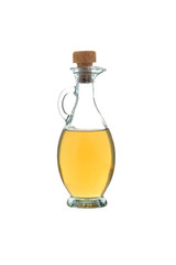 isolated vintage bottle of apple cider vinegar
