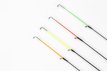 Quivertip, different tips of the feeder rod for bottom fishing