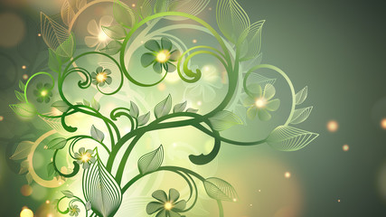 floral ornament background