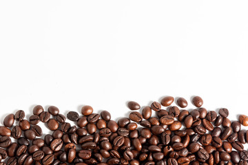 coffee beans on white background