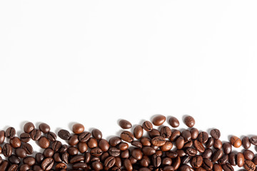 coffee beans on white background