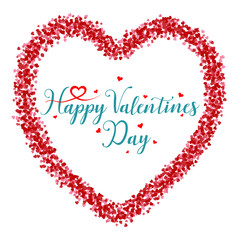 Happy Valentines Day romantic greeting card illustration