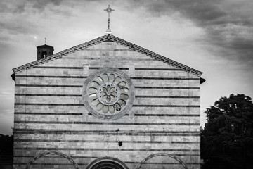 View of Church of San Francesco in Lucca the walled city from above, Lucca, Tuscany, Italy, Europe