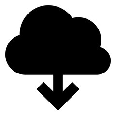 Cloud Download Vector Icon
