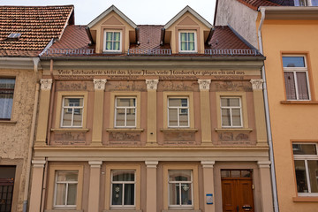 Fototapeta na wymiar Bürgerhaus in Eisenberg, Thüringen, Deutschland