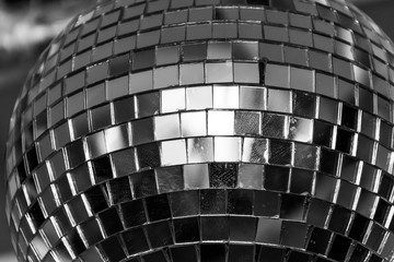 Disco ball in closeup