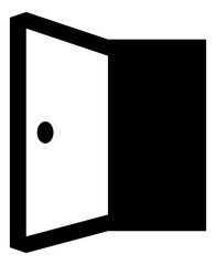 Open Door Vector Icon