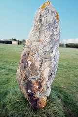 standing stones or menhirs of Lagatjar in the cape of Pen Hir in France in the Brittany region