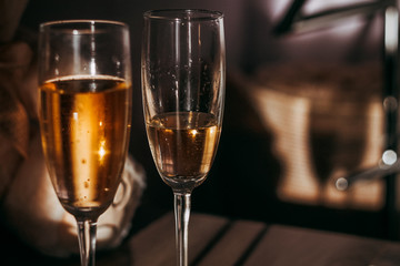 glasses of champagne