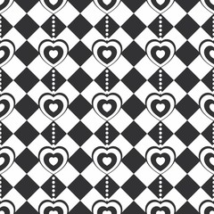 Vector illustration seamless pattern with hearts 