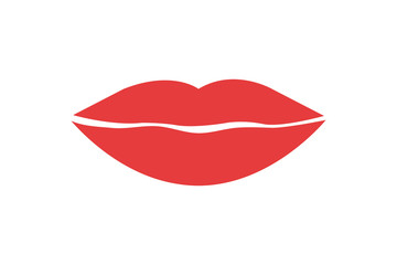 Labios de mujer de color rojo.