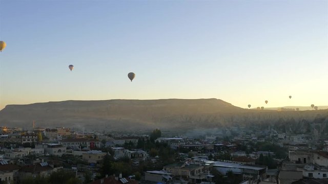 air balloons cappadocia at sunrise